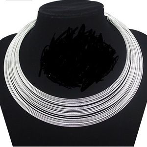 Stunning Silver Egyptian Collar Necklace